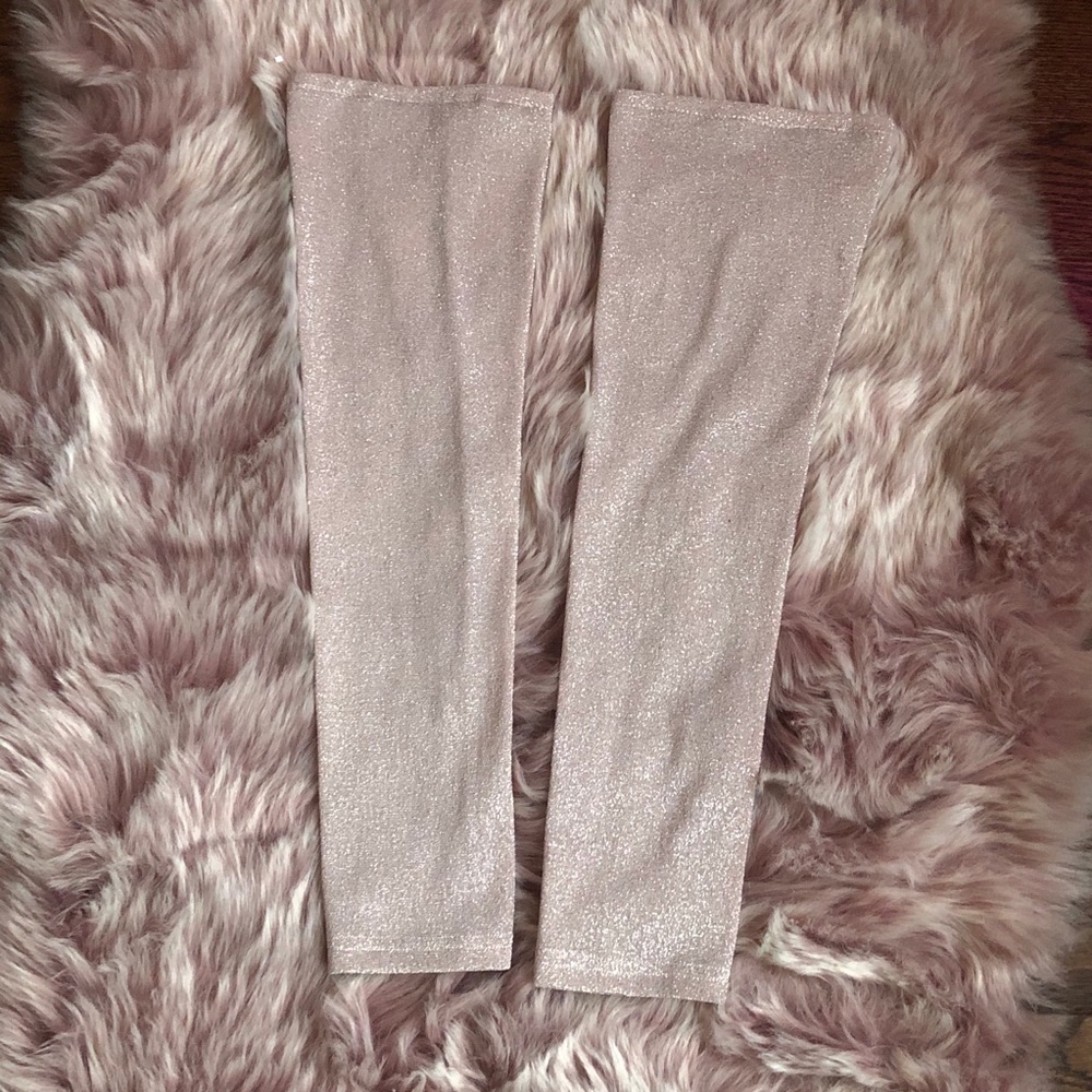 Pink sparkly arm warmers